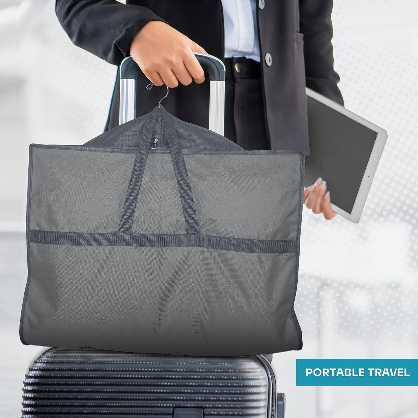 Durable Luggage Clothing Bag with Clear View Pockets