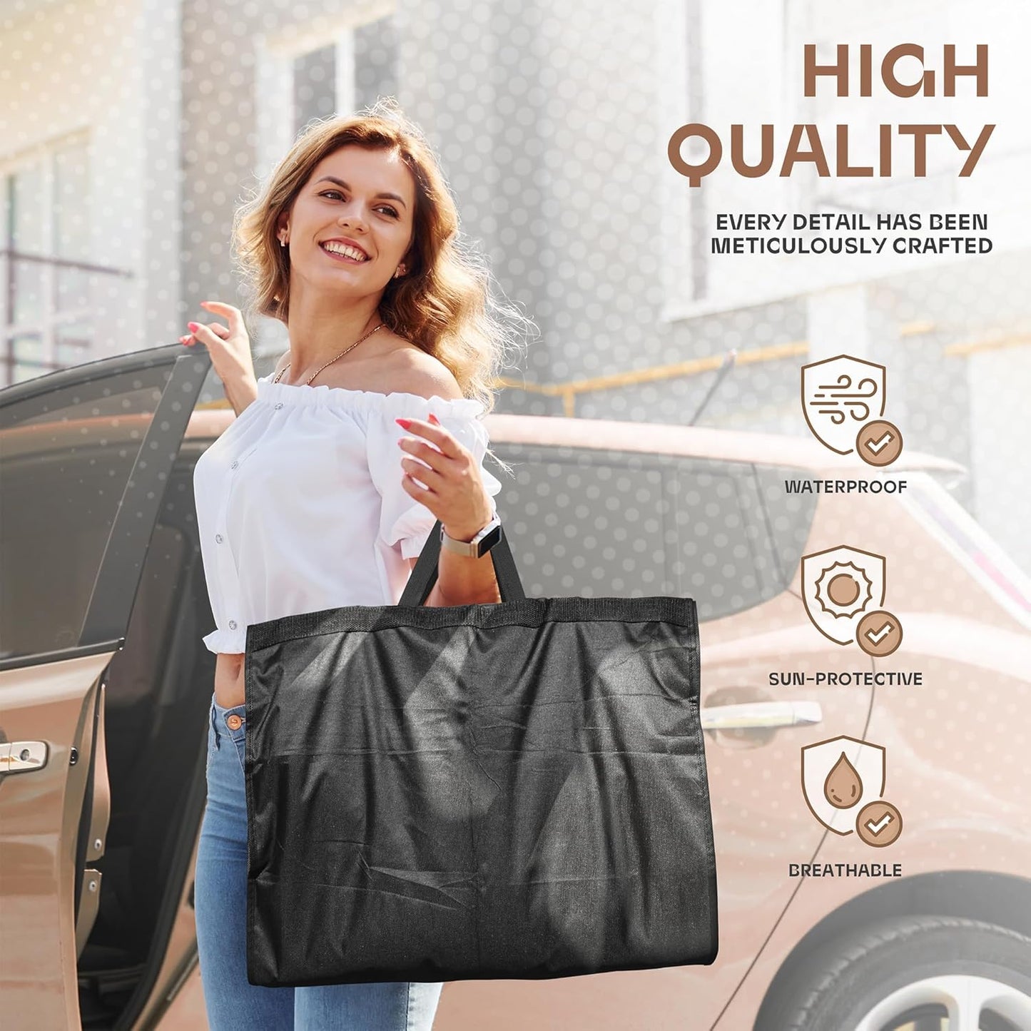 Durable Luggage Clothing Bag with Clear View Pockets