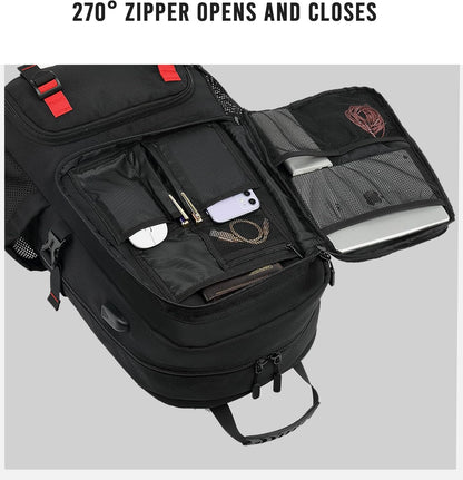 Waterproof 60L Laptop Backpack with USB Charging Pocket