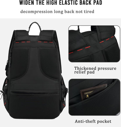 Waterproof Laptop Backpack with USB and Sneaker Pocket