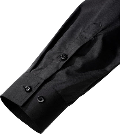 Trendy Anti-Crease Shirt for Men - Tom-Black-S-Nora Luxe