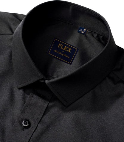 Trendy Anti-Crease Shirt for Men - Tom-Black-S-Nora Luxe