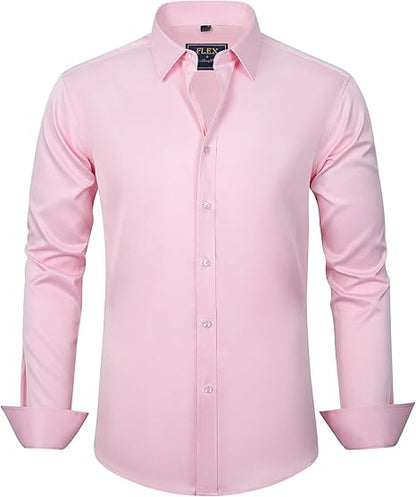 Trendy Anti-Crease Shirt for Men - Tom-Pink-S-Nora Luxe