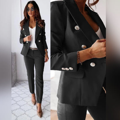 Stylish Suit Jacket and Pants Set - Pexav