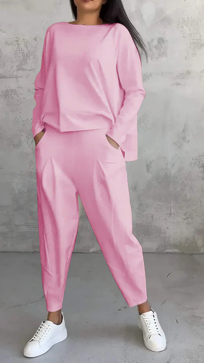 Trendy Casual Women's Clothing Set - Brooklyn-Pink-S-Nora Luxe