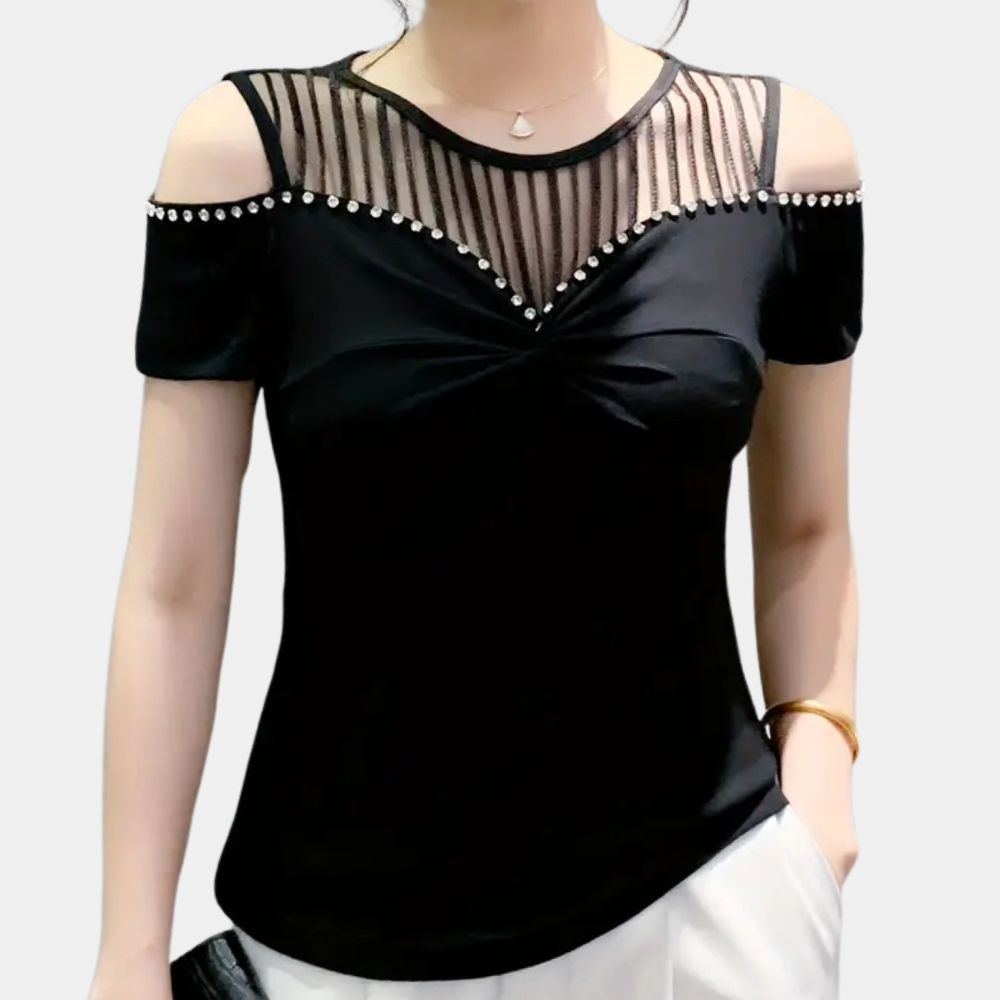 Fashionable Off Shoulder Women's Blouse - Pexav