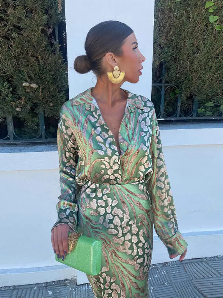 Trendy Colorful Outfit - Josie-Green-S-Nora Luxe