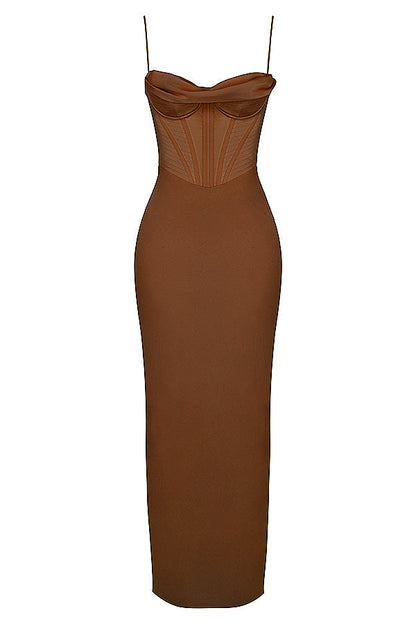 Trendy Corset Maxi Dress - Isabella-Black-XS-Nora Luxe
