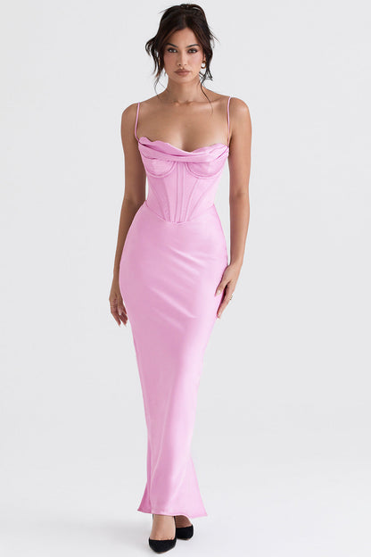 Trendy Corset Maxi Dress - Isabella-Black-XS-Nora Luxe