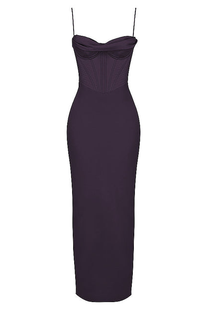 Trendy Corset Maxi Dress - Isabella-Black-XS-Nora Luxe