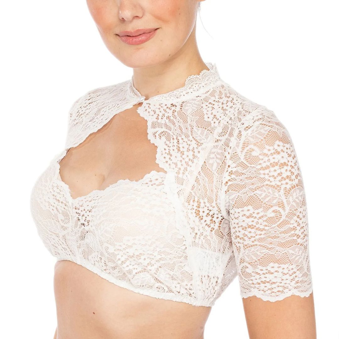 Fashionable Women's Lace Trim Blouse - Pexav