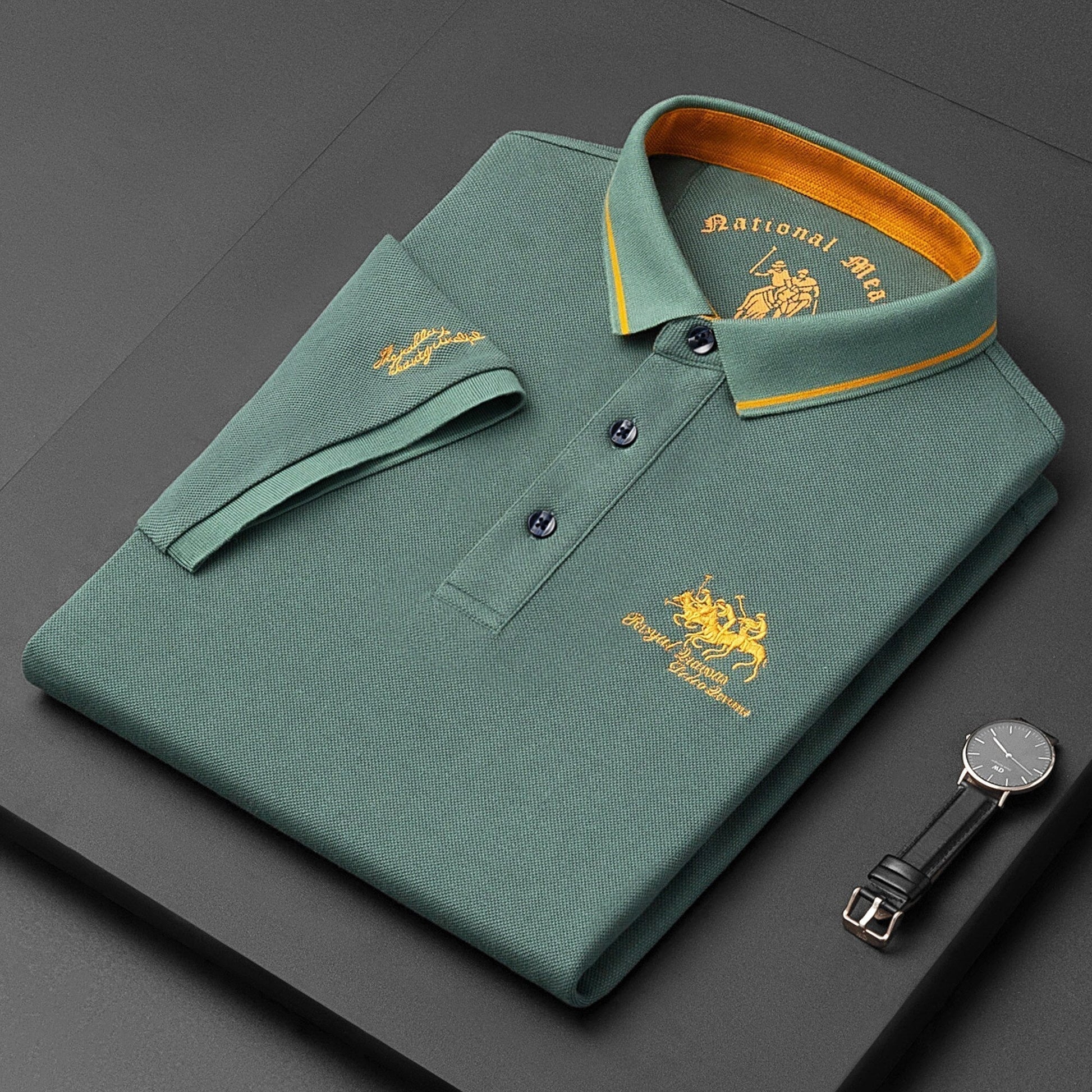 Trendy Embroidered Polo - Henry-Green-M-Nora Luxe