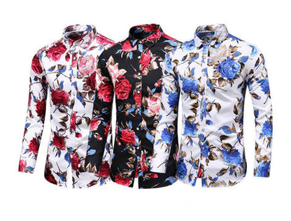 Trendy Floral Print Shirt - Finn-Red-XS-Nora Luxe