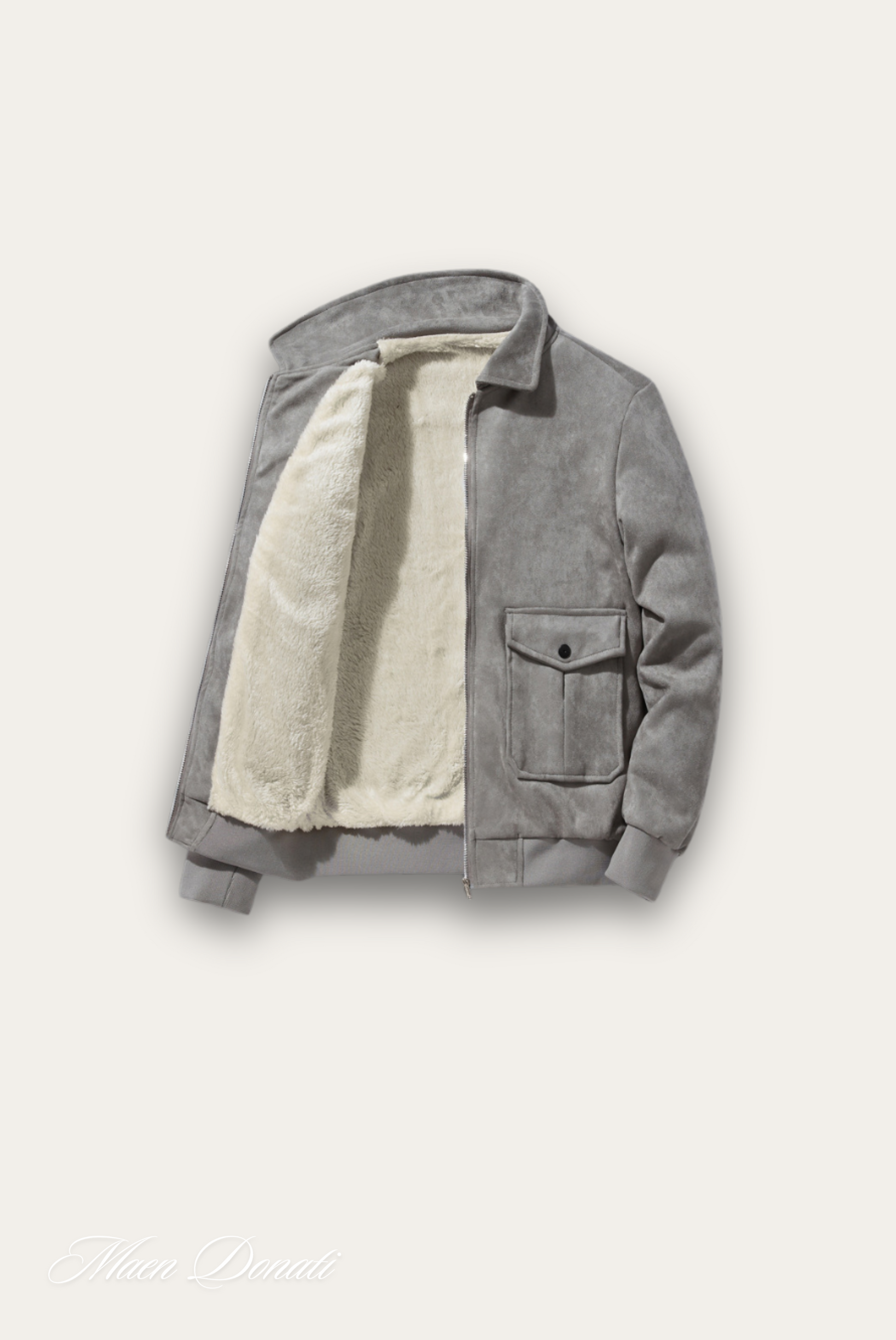 Stylish Grey Mens Coat – Matteo - Pexav
