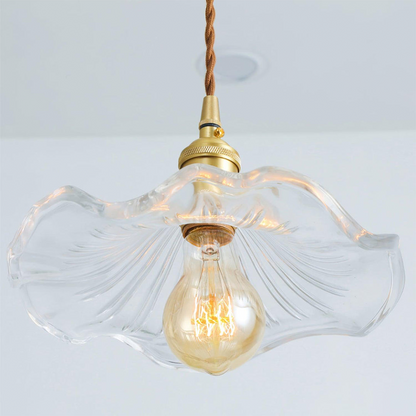 Trendy Hibiscus Flower Pendant Lamp - FlowerLite-Green-D9.06 × H4.72 in-Nora Luxe