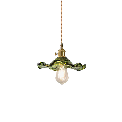 Trendy Hibiscus Flower Pendant Lamp - FlowerLite-Green-D9.06 × H4.72 in-Nora Luxe