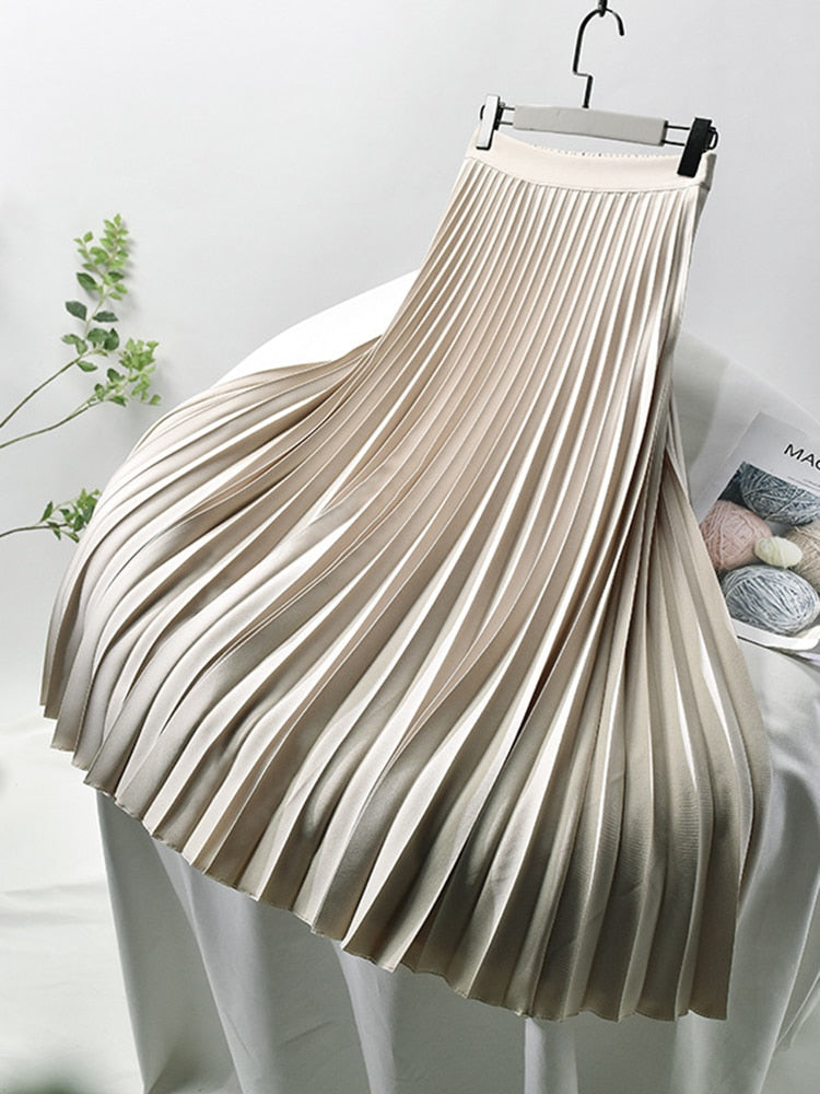 Fashionable High Waisted Flared Skirt - Pexav