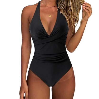 Fashionable High Waist Swimsuit with Boost Effect - Pexav
