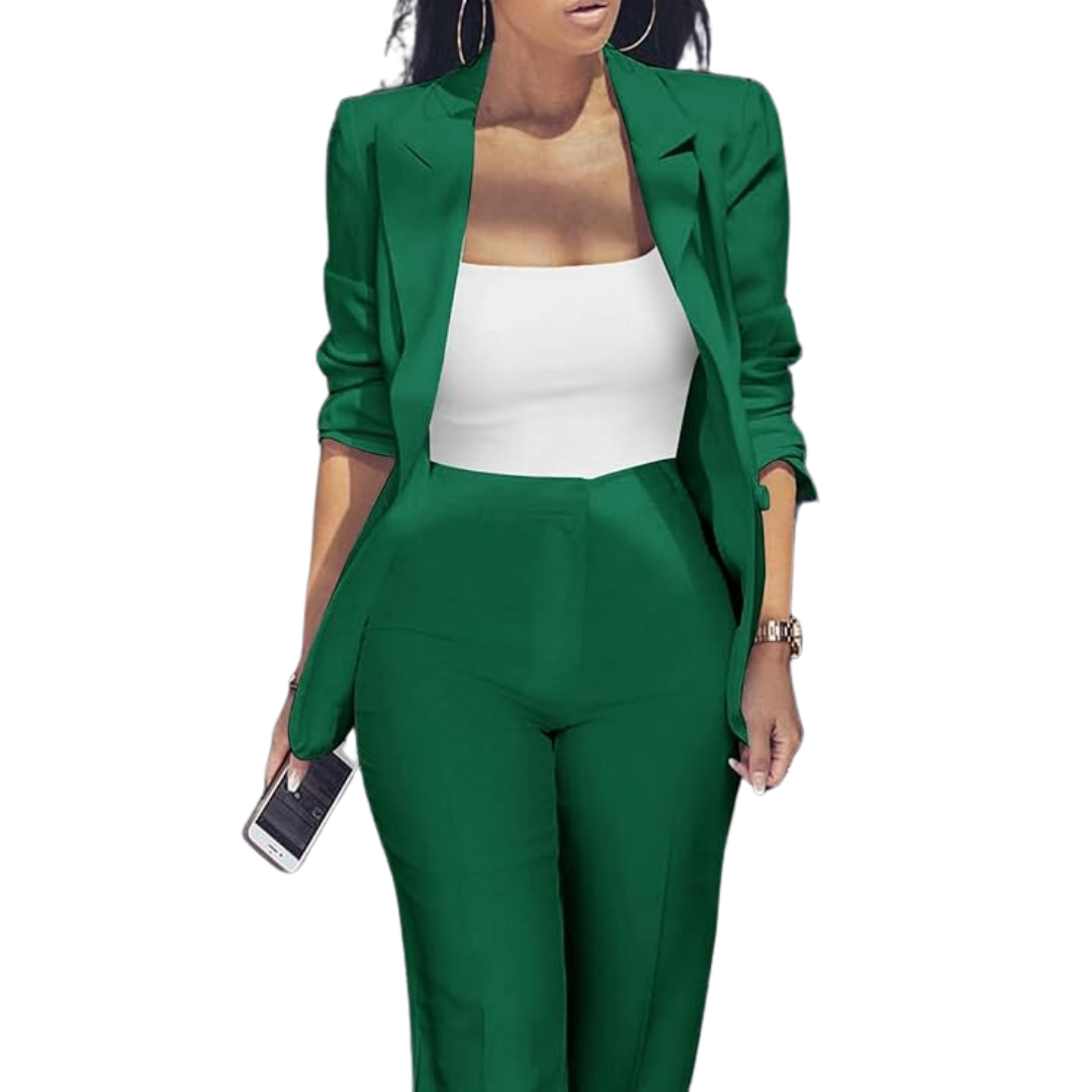 Trendy Ladies Blazer Set - Quina-Black-S-Nora Luxe