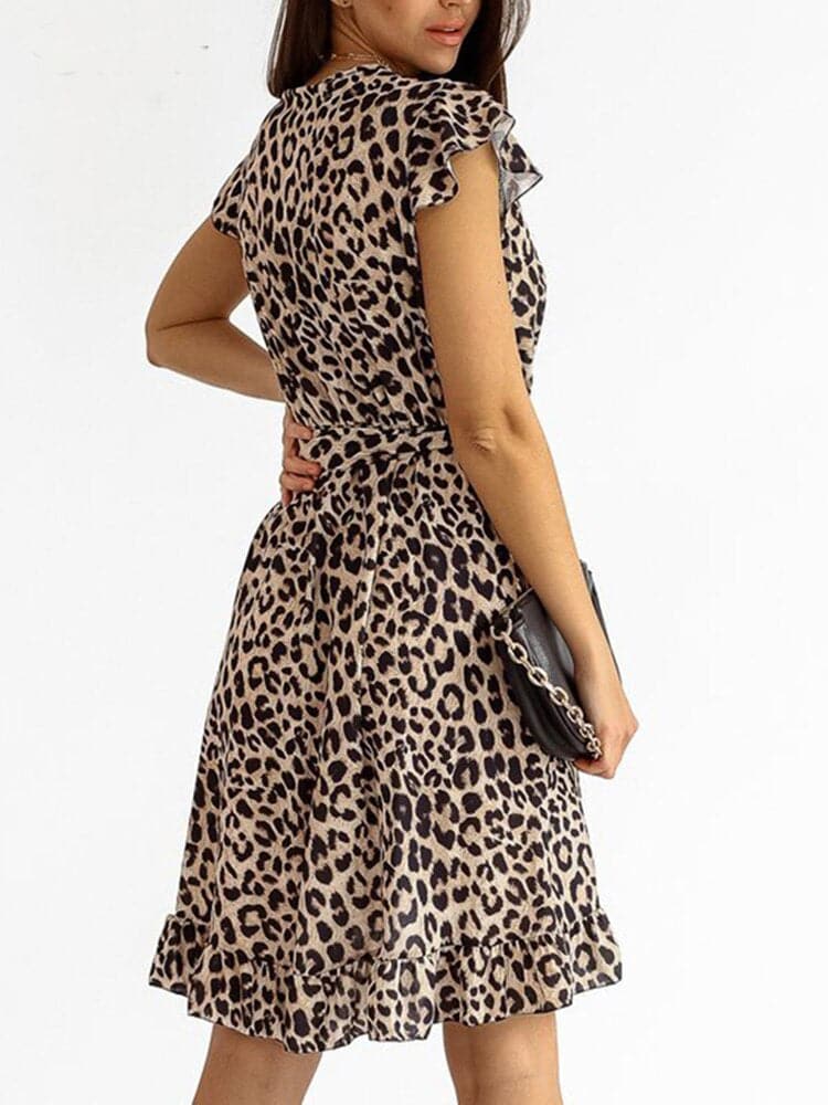 Chic Little Leopard Print Mini Dress - Pexav