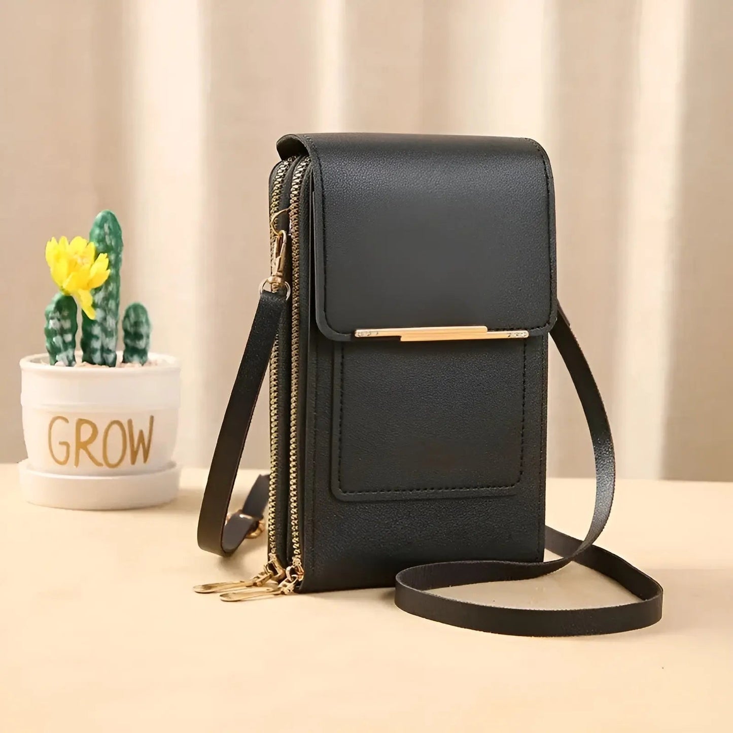 Trendy Leather Anti-Theft Women's Shoulder Bag - SecureStyle-Black-Nora Luxe