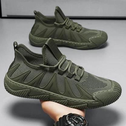 Trendy Lightweight and Breathable Men's Sneakers - Black-Green-6-Nora Luxe