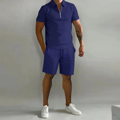 Trendy Men’s Polo Set - Milano-Navy-S-Nora Luxe