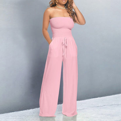 Fashionable Cold Shoulder Jumpsuit - Olytrend