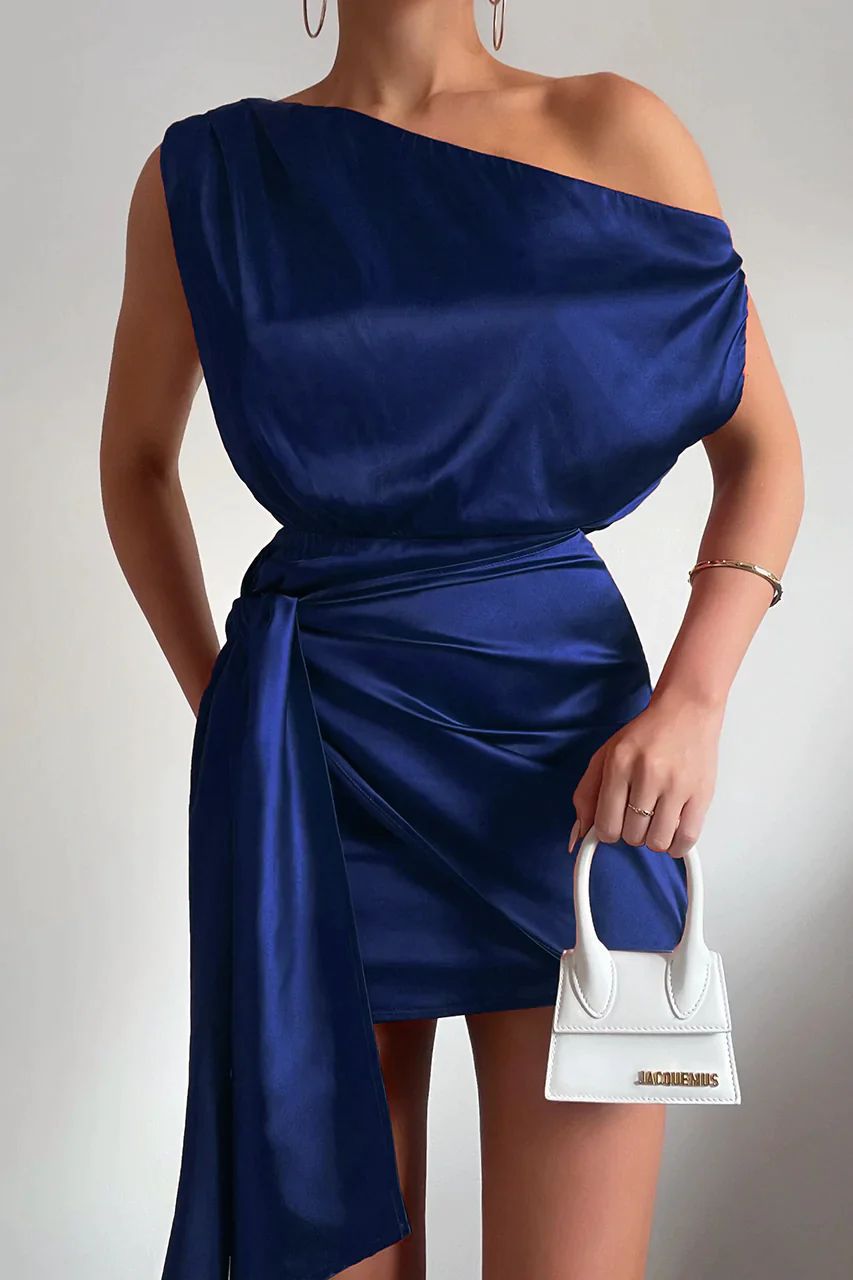 Chic Off Shoulder Party Dress - Pexav