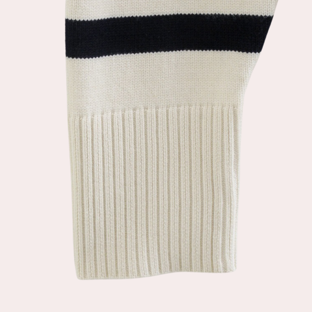 Trendy Oversized Striped Women's Sweater - Sophie-XS-Nora Luxe