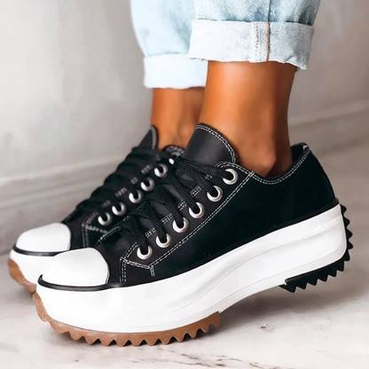 Trendy Platform Sneakers for Women - Nova-Black-4.5-Nora Luxe