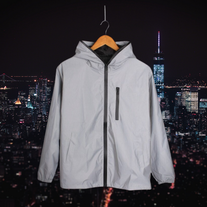 Shiny Waterproof Women's Parka Coat with 3M Reflective - Pexav