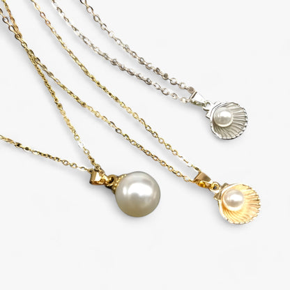 Fashionable Beach Pearl Chain Necklace - Pexav