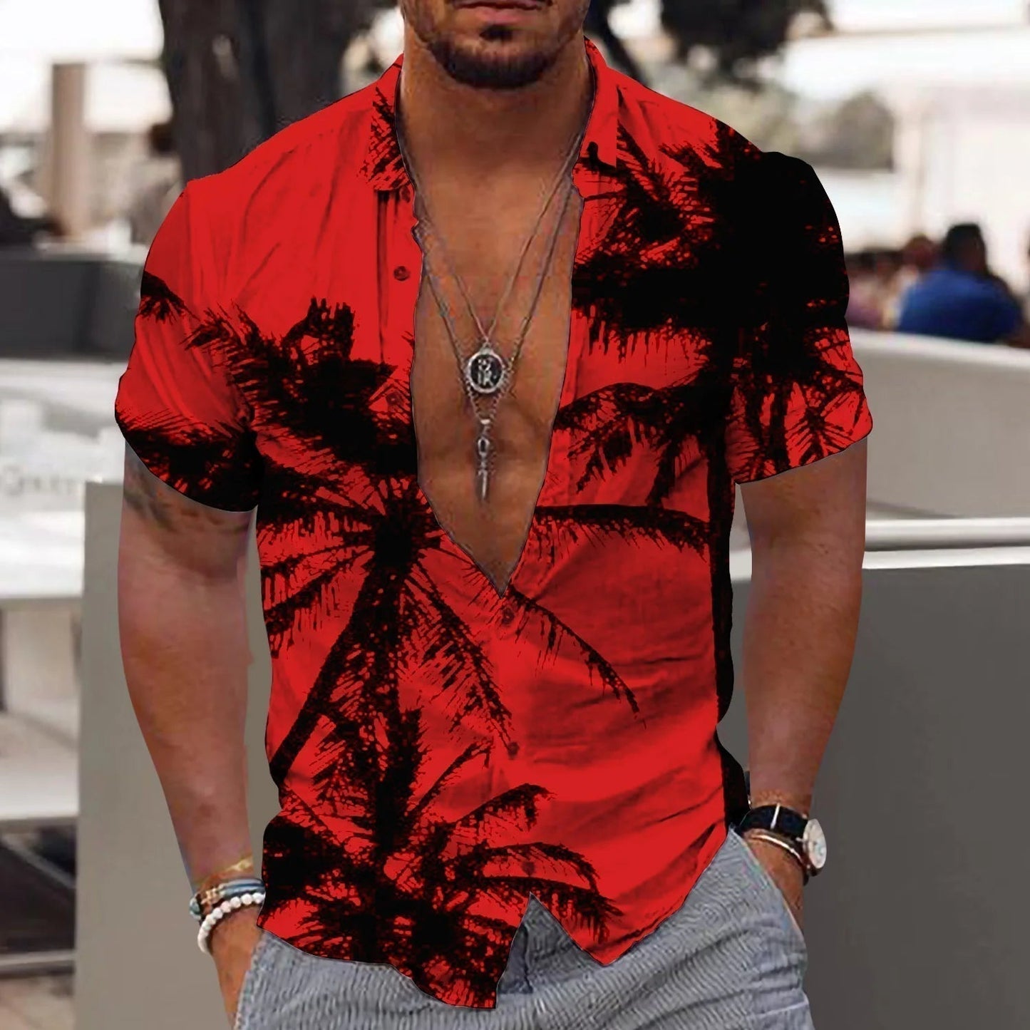 Hawaiian Floral Summer Shirt for Men - Pexav