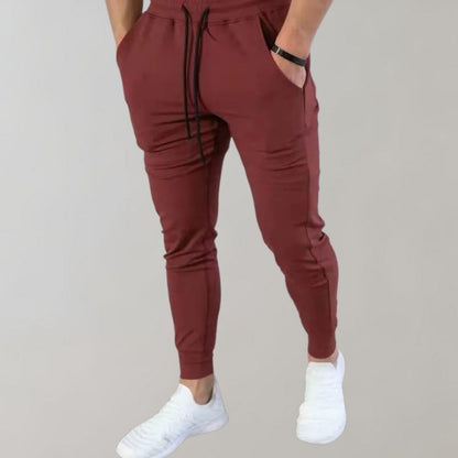 Trendy Slim Fit Jogging Trousers for Men - Niko-Red-M-Nora Luxe