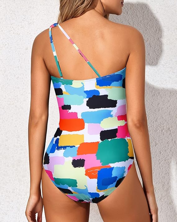 Trendy & Stylish One-Shoulder Swimsuit for Women – Daria-Leopard print-S-Nora Luxe