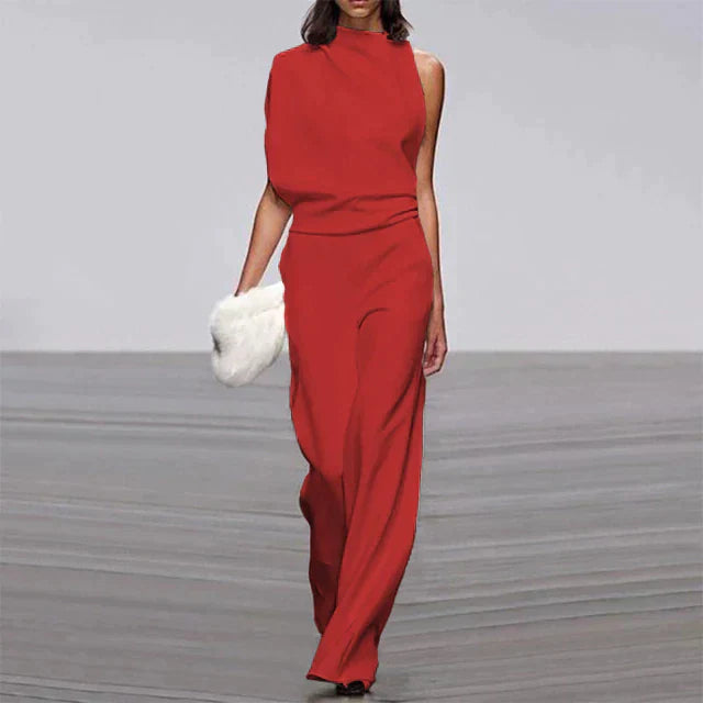 Trendy Summer Jumpsuit - Claire-Red-S-Nora Luxe
