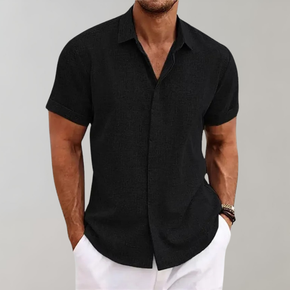 Trendy Summer Men's Shirt - Victor-Black-S-State of Style