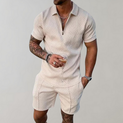 Trendy Summer Set for Men - Aaron-Khaki-S-Nora Luxe