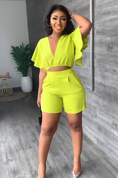 Chic Summer 2 Piece Pleated Outfit - Pexav