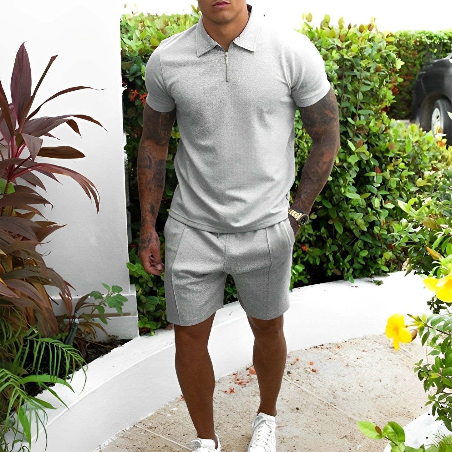 Stylish Mens 2 Piece Summer Outfit - Pexav