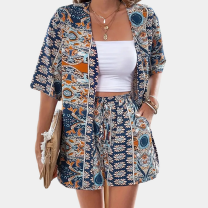 Stylish Women's 2 Piece Summer Outfit - Pexav