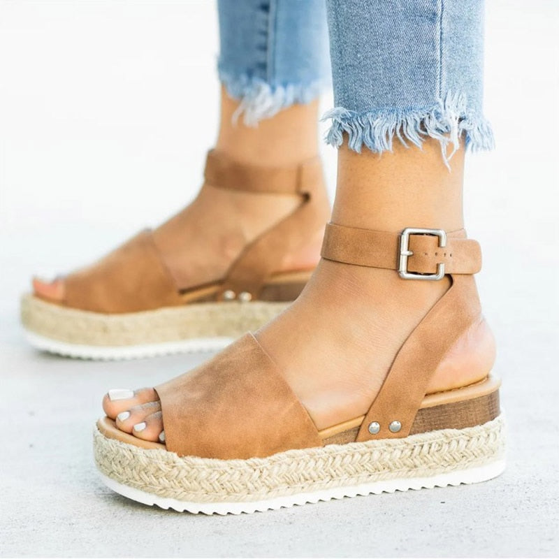 Fashionable Women's Zip Heel Sandals - Pexav
