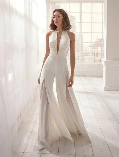 Fashionable V-Neck Women's Jumpsuit - Pexav