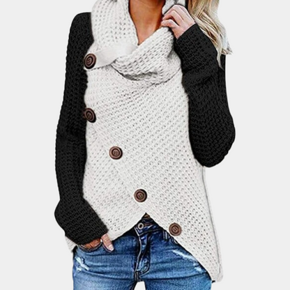 Chic Women's Asymmetrical Knit Sweater - Pexav