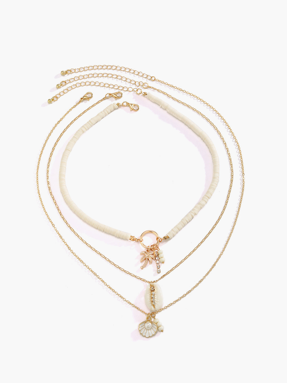 Layered Seashell Pendant Necklace