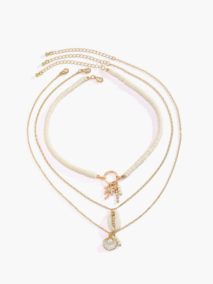 Layered Seashell Pendant Necklace