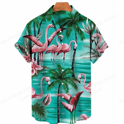 Tropical 3D Flamingo Shirt – Kai-B-S-The Livary