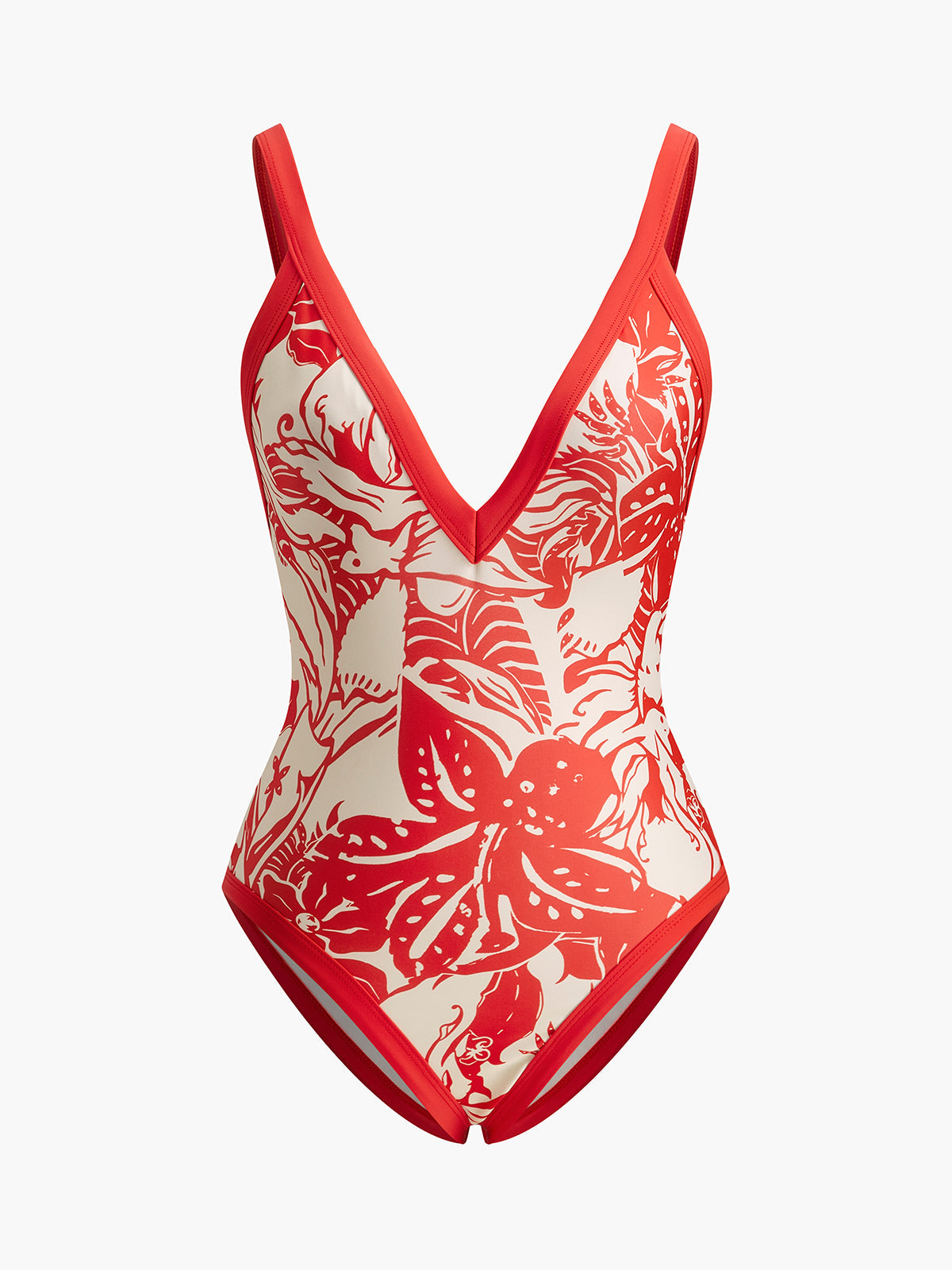 Colorful Floral Halter Neck Swimwear