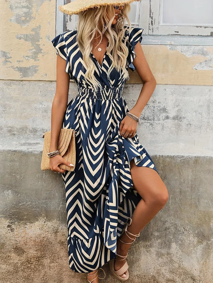 Floral Printed Fit Waist Dress for Women - Pexav